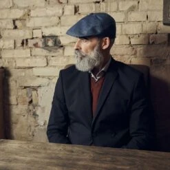 Fawler Casquette Plate Bleu Marine Marcello Moda -Bagues Magasin 18040 1 2