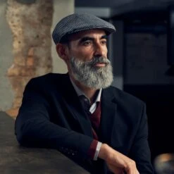 Fawler Casquette Béret à Carreaux Bordeaux Et Bleu Marine Massimo Moda -Bagues Magasin 18062 3