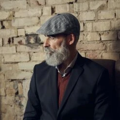 Fawler Casquette Béret Grise à Rayures Blanches Marco Moda -Bagues Magasin 18068 2