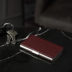 Fort Tempus Porte-cartes En Cuir Marron -Bagues Magasin 1862 04