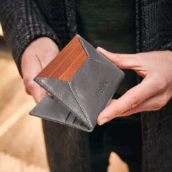 Lucleon Porte-cartes En Cuir Gris Et Brun Havane Anti-RFID Loren 9 Lucleon Porte-cartes En Cuir Gris Et Brun Havane Anti-RFID Loren -Bagues Magasin 18756