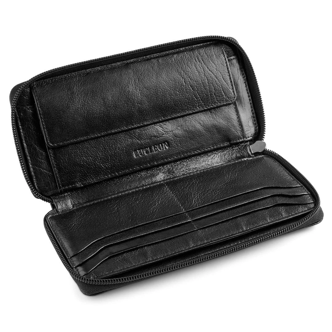 Lucleon Portefeuille En Cuir Noir California Accordion 4 Lucleon Portefeuille En Cuir Noir California Accordion – Image 2