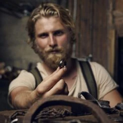 Lucleon Fortis | Bague En Acier Damas Et Titane De Couleur Argentée à Double Liseré Noir - 7 Mm -Bagues Magasin 1x1 damascus rings5301 25946