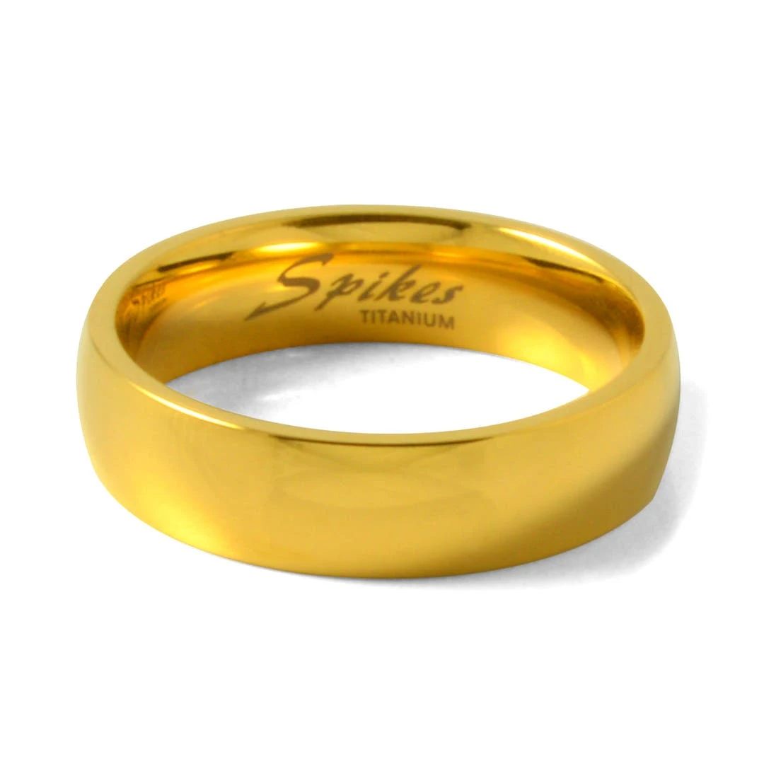 Fort Tempus Anneau En Titane Doré 6 Mm 4 Fort Tempus Anneau En Titane Doré 6 Mm – Image 2