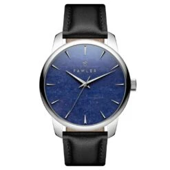 Fawler Beleza | Montre En Acier Inoxydable Argenté Avec Aventurine Bleue