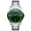 Fawler Eric | Montre En Acier Inoxydable Vert Et Argent Avec Affichage Du Jour Et De La Date -Bagues Magasin 2 1ef