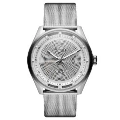 Otsu Calin | Montre Squelette Automatique Transparente Argentée