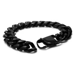 Lucleon Gourmette Noire En Acier 14 Mm -Bagues Magasin 2 2 black14mm