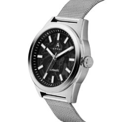Arkai Caron | Montre Squelette Automatique En Acier Inoxydable Argenté -Bagues Magasin 2 2karonver2