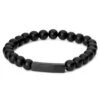 Lucleon Bracelet à Plaque ID En Pierre Noire -Bagues Magasin 20 15c87c846f008d3a580ffc77f2f9ad952
