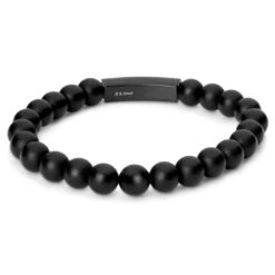 Lucleon Bracelet à Plaque ID En Pierre Noire -Bagues Magasin 20 2b153b4682c075ad70e00b0ab3e99ec0e