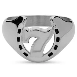 Seizmont Ace | Bague Argentée "Lucky Seven" Et "Le Fer à Cheval" -Bagues Magasin 20 3e1484b503ce01ee6377b5ba8a208a9de 12