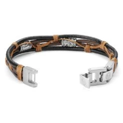 Lucleon Bracelet En Cordons De Cuir Brun Et Noir Icon -Bagues Magasin 20279 2