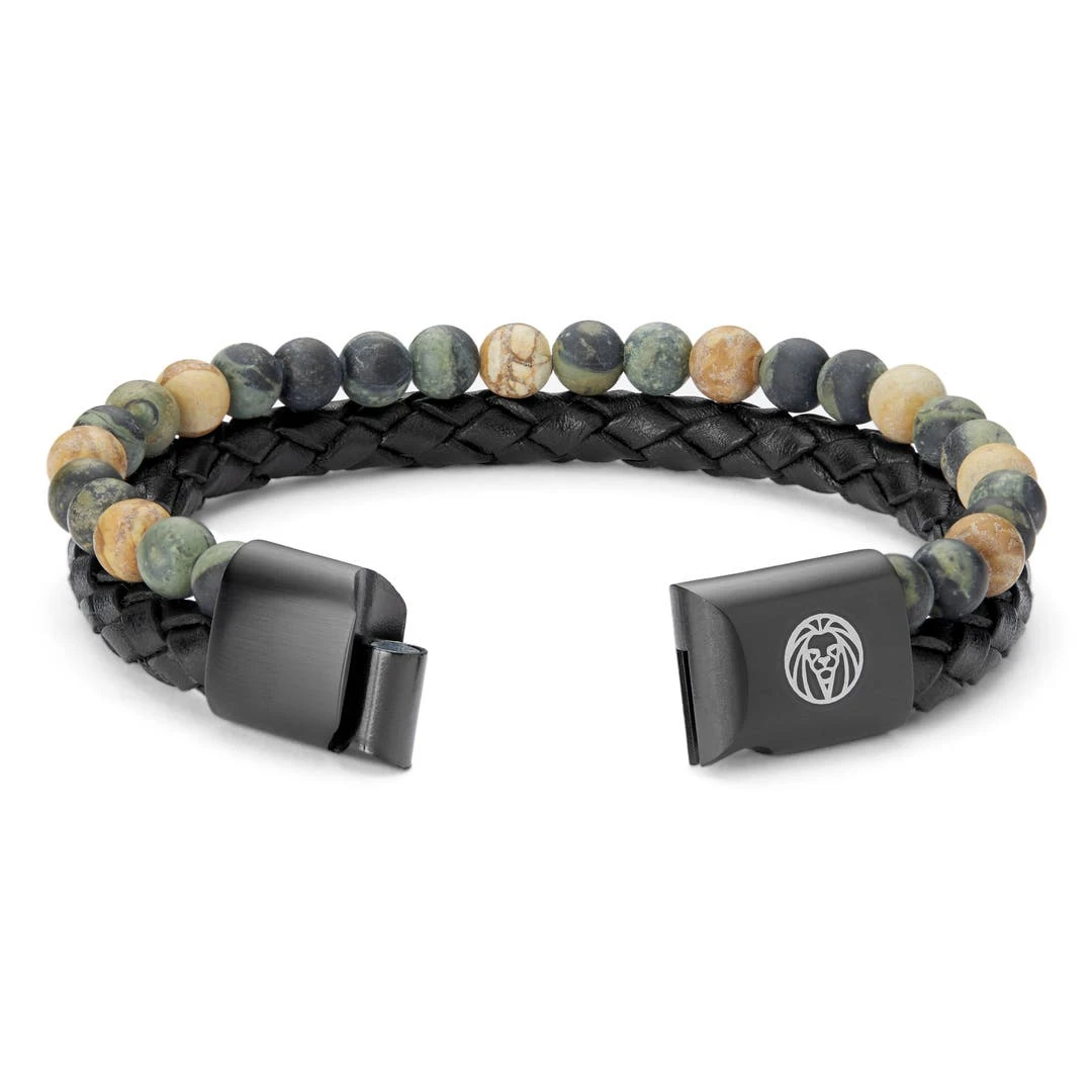 Lucleon Bracelet En Cuir Et En Pierre Jaune Et Verte Icon 6 Lucleon Bracelet En Cuir Et En Pierre Jaune Et Verte Icon – Image 4