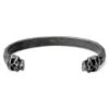 Moody Mason Bracelet Manchette Jax Tête De Mort En Acier Gris -Bagues Magasin 21458 1