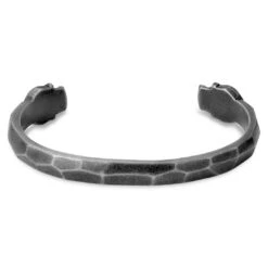 Moody Mason Bracelet Manchette Jax Tête De Mort En Acier Gris -Bagues Magasin 21458 4