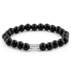 Neshraw Bracelet Noir Liquide Onyx