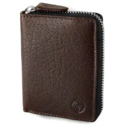 Lucleon Porte-cartes Accordéon Montreal En Cuir Marron RFID