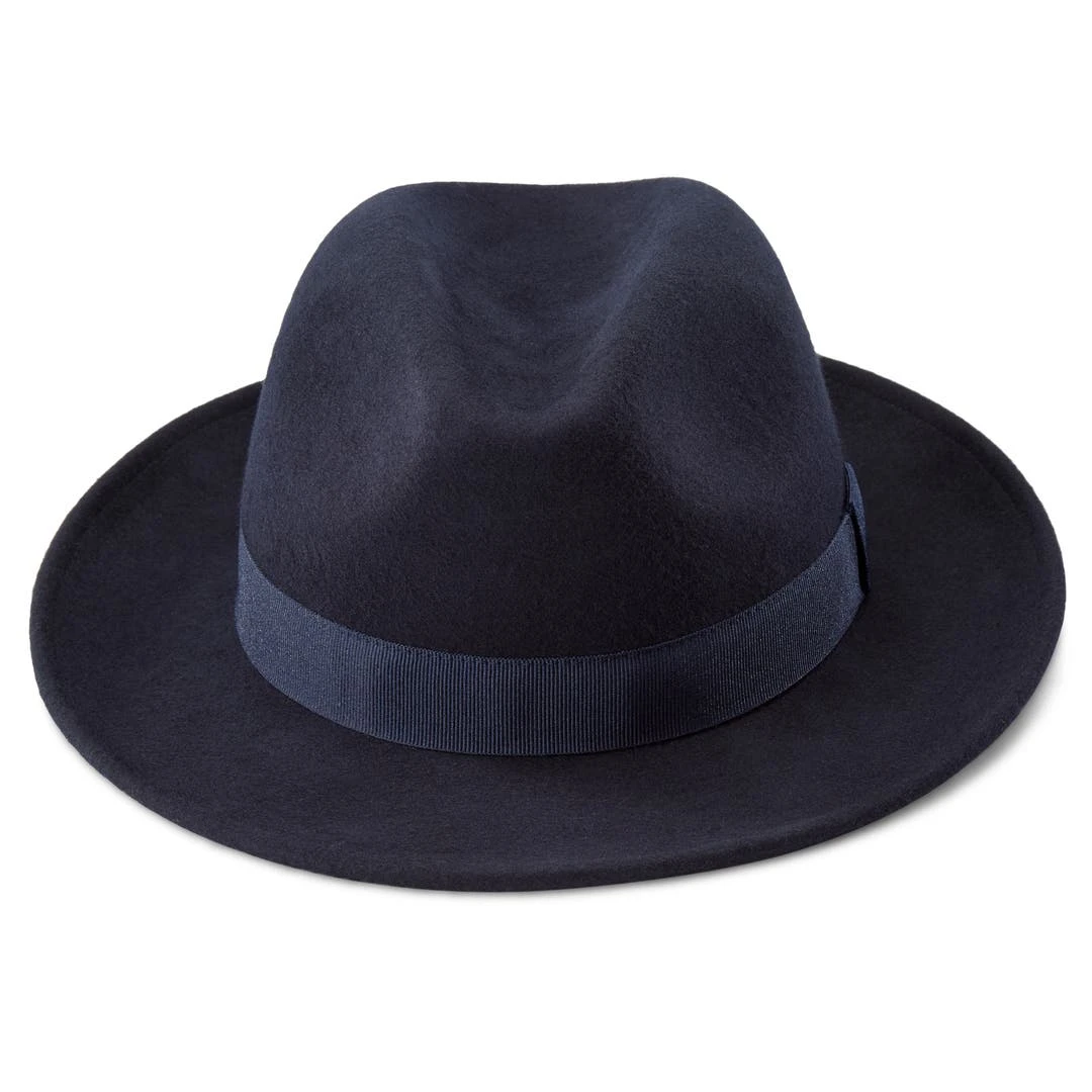 Fawler Chapeau Fedora Fido Alessandria En Laine Bleue 4 Fawler Chapeau Fedora Fido Alessandria En Laine Bleue – Image 2