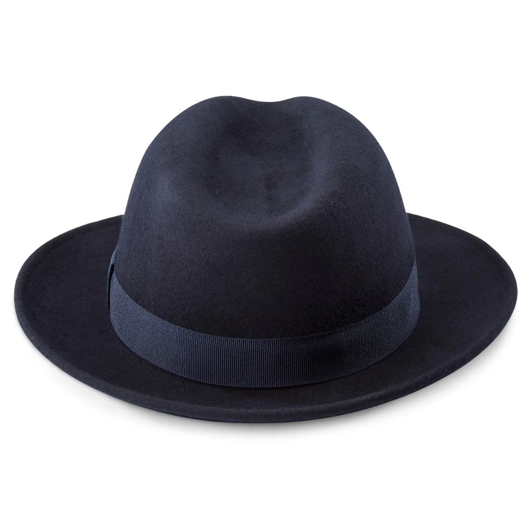 Fawler Chapeau Fedora Fido Alessandria En Laine Bleue 6 Fawler Chapeau Fedora Fido Alessandria En Laine Bleue – Image 4