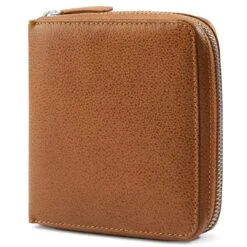 Lucleon Porte-cartes En Cuir Brun Tan Avec Blocage RFID XL Luc