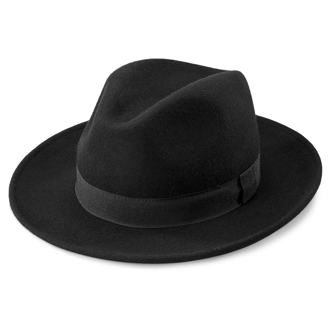 Fawler Chapeau Fedora Fido Alessandria En Laine Noire 3 Fawler Chapeau Fedora Fido Alessandria En Laine Noire