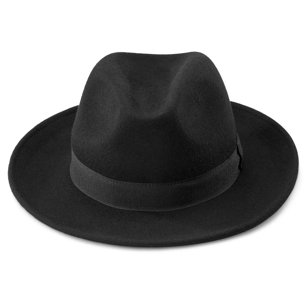 Fawler Chapeau Fedora Fido Alessandria En Laine Noire 4 Fawler Chapeau Fedora Fido Alessandria En Laine Noire – Image 2
