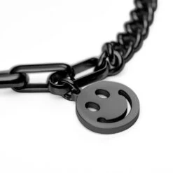 Lucleon Bracelet Amager Clarke Couleur Gris Gunmetal à Maille Torsadée Et Maille Gourmette Avec Pendentif Smiley 10 Lucleon Bracelet Amager Clarke Couleur Gris Gunmetal à Maille Torsadée Et Maille Gourmette Avec Pendentif Smiley -Bagues Magasin 25 3692017ab638aba7859cc4540dd4224d6 3