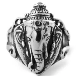 Fort Tempus Bague En Acier Éléphant Impérial -Bagues Magasin 26 2 43