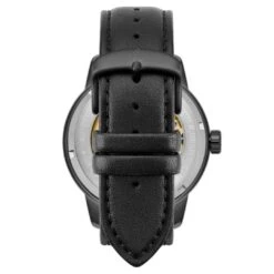 Seizmont Dante II | Montre Squelette En Acier Inoxydable Couleur Noir Et Or Avec Bracelet En Cuir -Bagues Magasin 28257 4