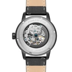 Seizmont Dante II | Montre Squelette En Acier Inoxydable Noir Avec Bracelet En Cuir 8 Seizmont Dante II | Montre Squelette En Acier Inoxydable Noir Avec Bracelet En Cuir -Bagues Magasin 28258 3