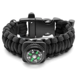 Tailor Toki Bracelet Paracord Noir Avec Sifflet Intégré