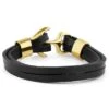 Fort Tempus Bracelet Noir Et Doré à Fermoir Ancre Marine -Bagues Magasin 3 1 135 1 45 1 57 1 209