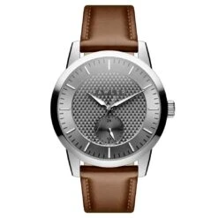 Fawler Dayton | Dayton | Montre En Acier Inoxydable Argenté Avec Cadran Gris Texturé