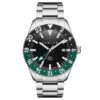 Fawler Métier | Montre GMT En Acier Inoxydable Vert 1 Fawler Métier | Montre GMT En Acier Inoxydable Vert -Bagues Magasin 3 1gmtsaat