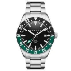 Fawler Métier | Montre GMT En Acier Inoxydable Vert