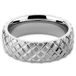 Lucleon Hyperan | Anneau Argenté En Titane Avec Motif Pneumatique - 8 Mm -Bagues Magasin 3 2 hiperr