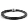Lucleon Bracelet Bolo En Cuir Noir Tressé -Bagues Magasin 3 2 kopi 1