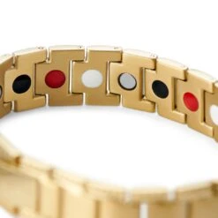 Lucleon Bracelet Magnétique En Titane Doré -Bagues Magasin 3 4mag