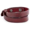Salt & Hide Bracelet En Cuir Rouge Jackson