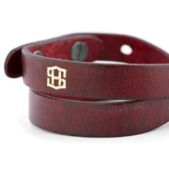 Salt & Hide Bracelet En Cuir Rouge Jackson -Bagues Magasin 31 3 15