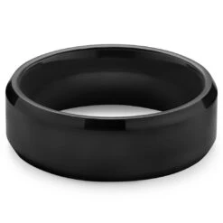 Lucleon Ferrum | Anneau Noir En Céramique Brossée à Bords Biseautés Polis - 8 Mm 11 Lucleon Ferrum | Anneau Noir En Céramique Brossée à Bords Biseautés Polis - 8 Mm -Bagues Magasin 32 22holivud