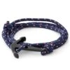 Tailor Toki Bracelet L'ancre Noir à Cordon Bleu Marine -Bagues Magasin 3 159 1 37 1 56