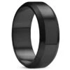 Lucleon Ferrum | Anneau à Bords Biseautés En Acier Inoxydable Noir Brossé - 8 Mm 1 Lucleon Ferrum | Anneau à Bords Biseautés En Acier Inoxydable Noir Brossé - 8 Mm -Bagues Magasin 4 1holivud