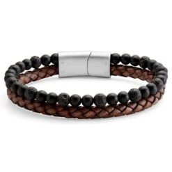 Lucleon Bracelet Icon En Pierre De Lave, Onyx Et Cuir Vintage 11 Lucleon Bracelet Icon En Pierre De Lave, Onyx Et Cuir Vintage -Bagues Magasin 4 2.dafedc03a50a03793c37ec741b602baf 3
