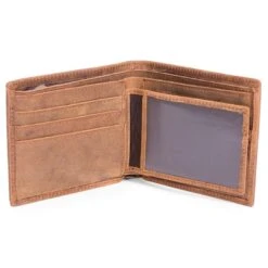 Collin Rowe Portefeuille Havane à Surface Tramée -Bagues Magasin 4 2 315