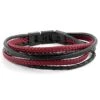Lucleon Bracelet Roy En Cuir Noir Et Rouge 1 Lucleon Bracelet Roy En Cuir Noir Et Rouge -Bagues Magasin 4 2 321