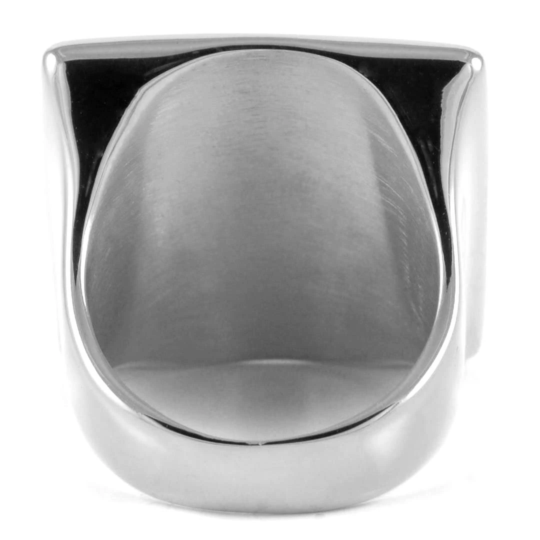 SteelCZ Chevalière Carrée En Acier 6 SteelCZ Chevalière Carrée En Acier – Image 4