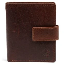 Lucleon Portefeuille Montreal Compact En Cuir Marron Foncé RFID -Bagues Magasin 4 3 4 6