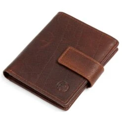 Lucleon Portefeuille Montreal Compact En Cuir Marron Foncé RFID -Bagues Magasin 4 4 107